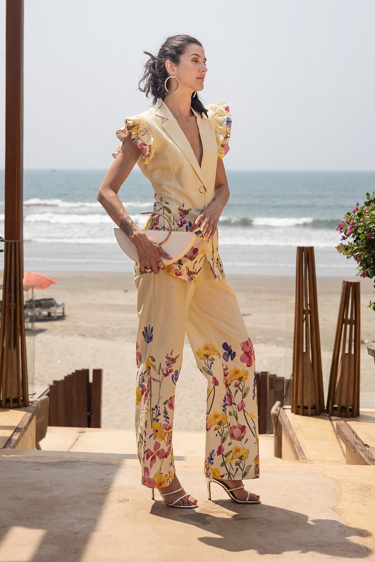 floral 3 piece pant set