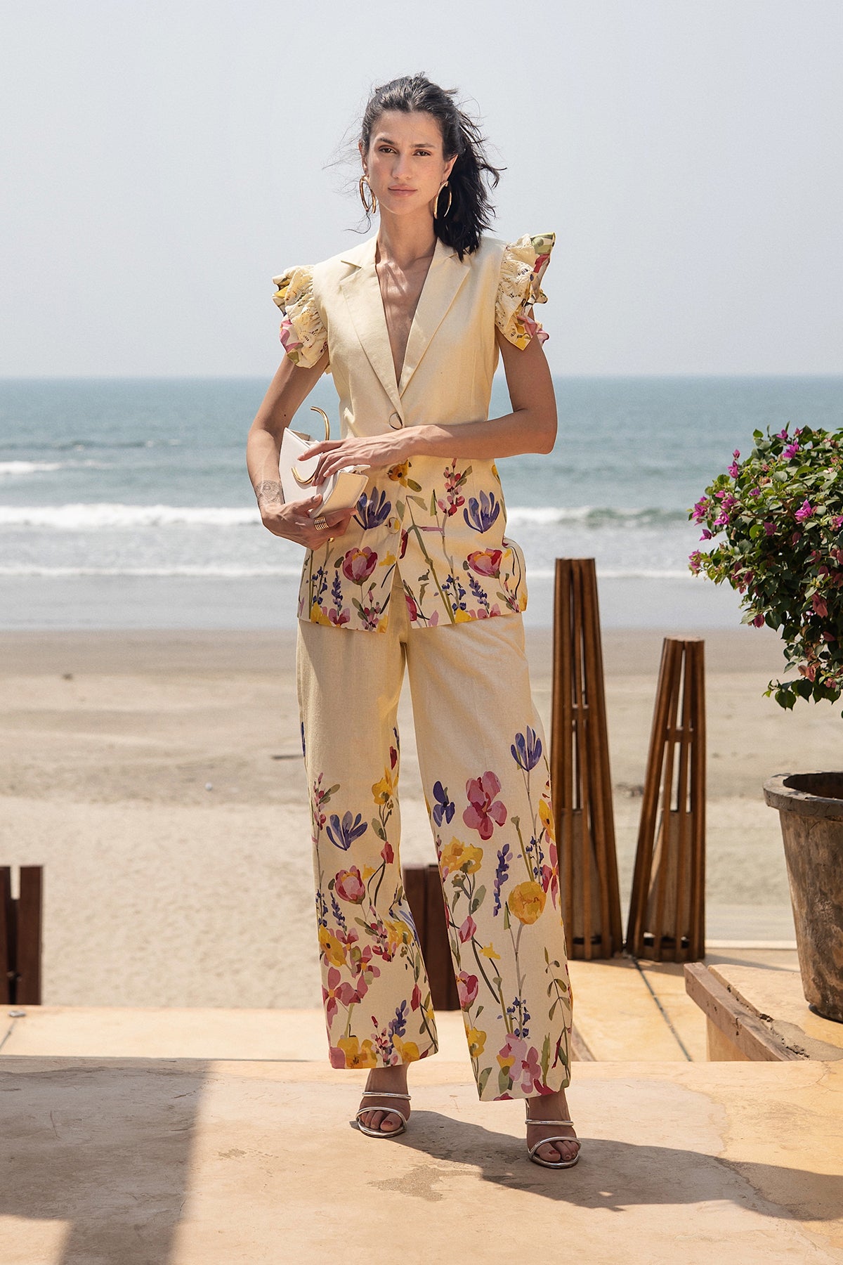 floral 3 piece pant set