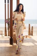 floral 3 piece pant set
