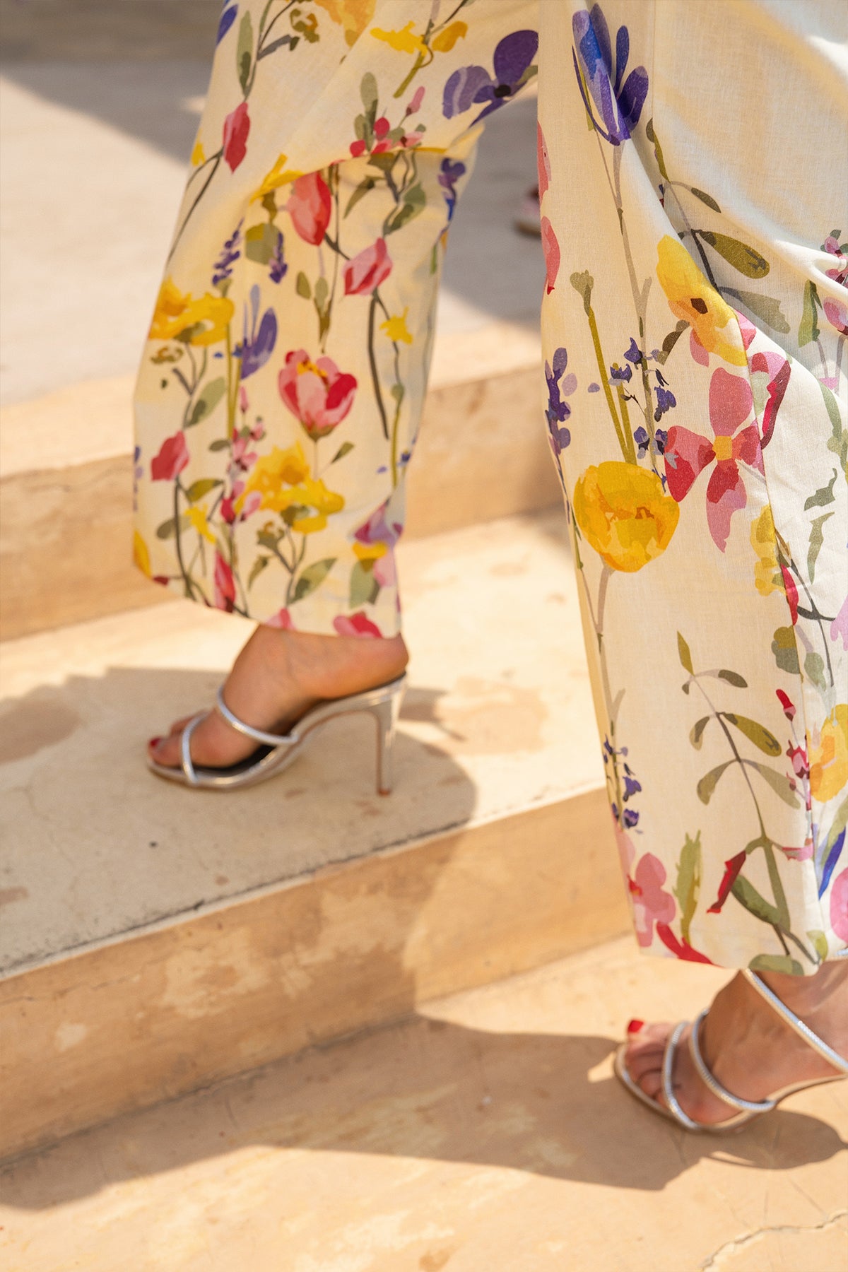 floral 3 piece pant set