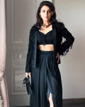 Nriti Shah in Noir Beaded Jacket Set