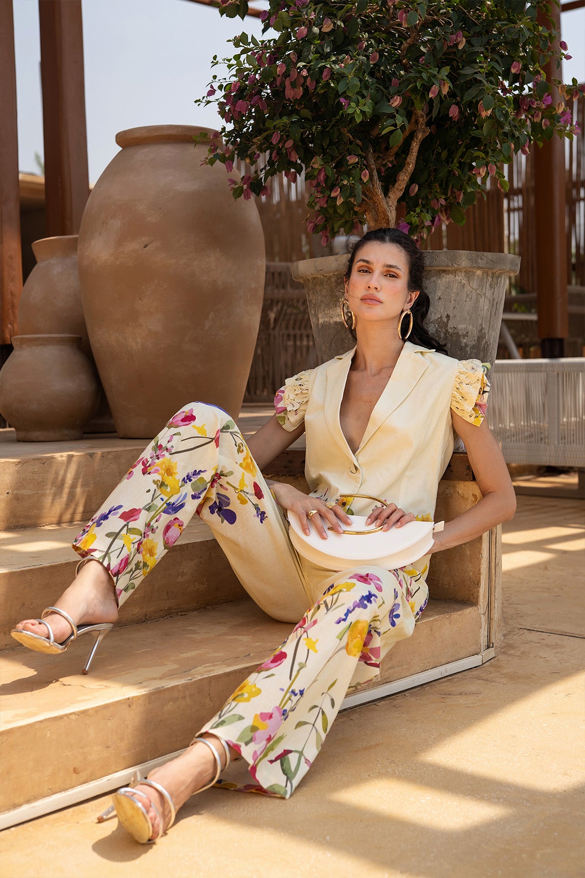 floral 3 piece pant set
