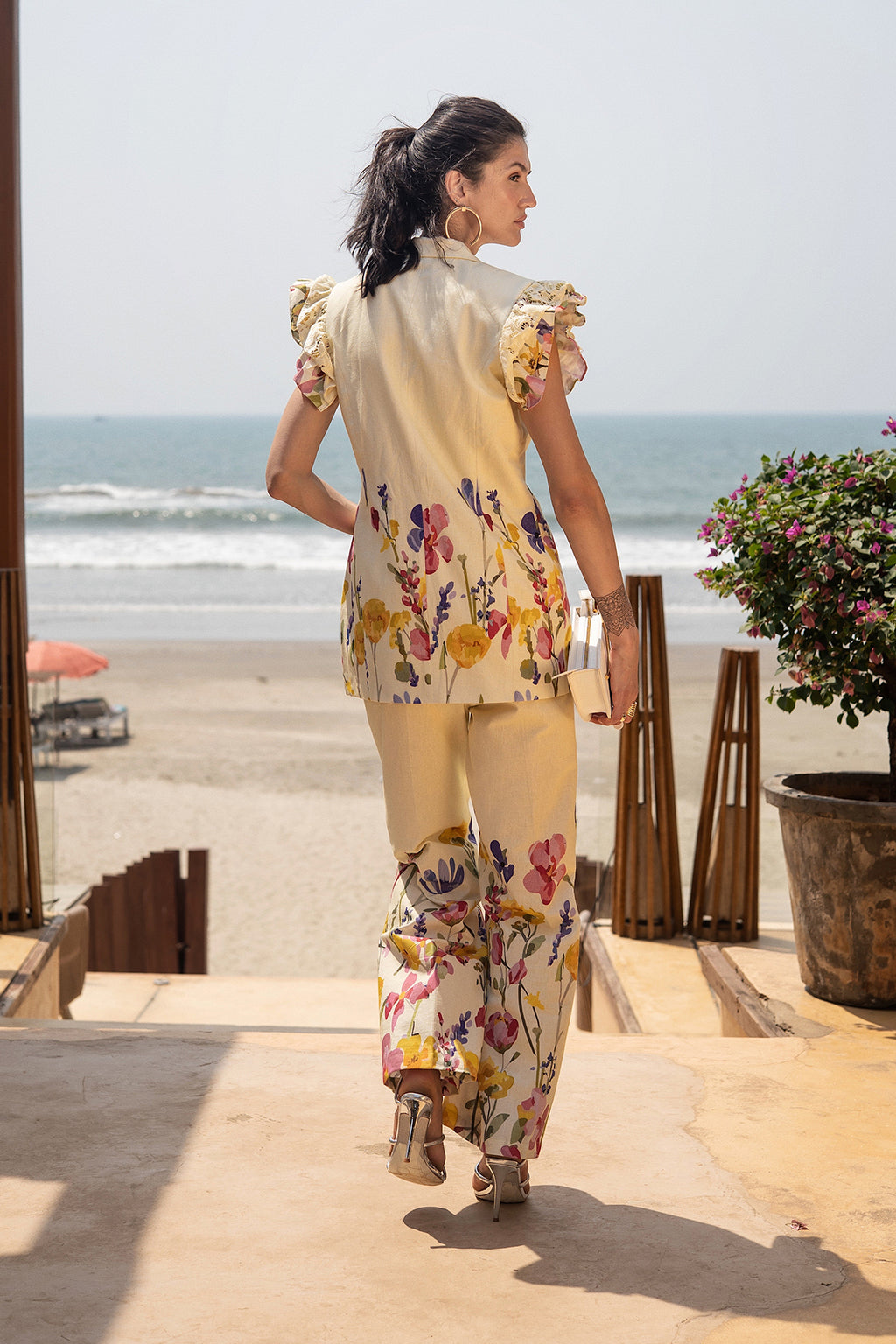 floral 3 piece pant set