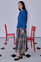 Denim Peplum Skirt Set