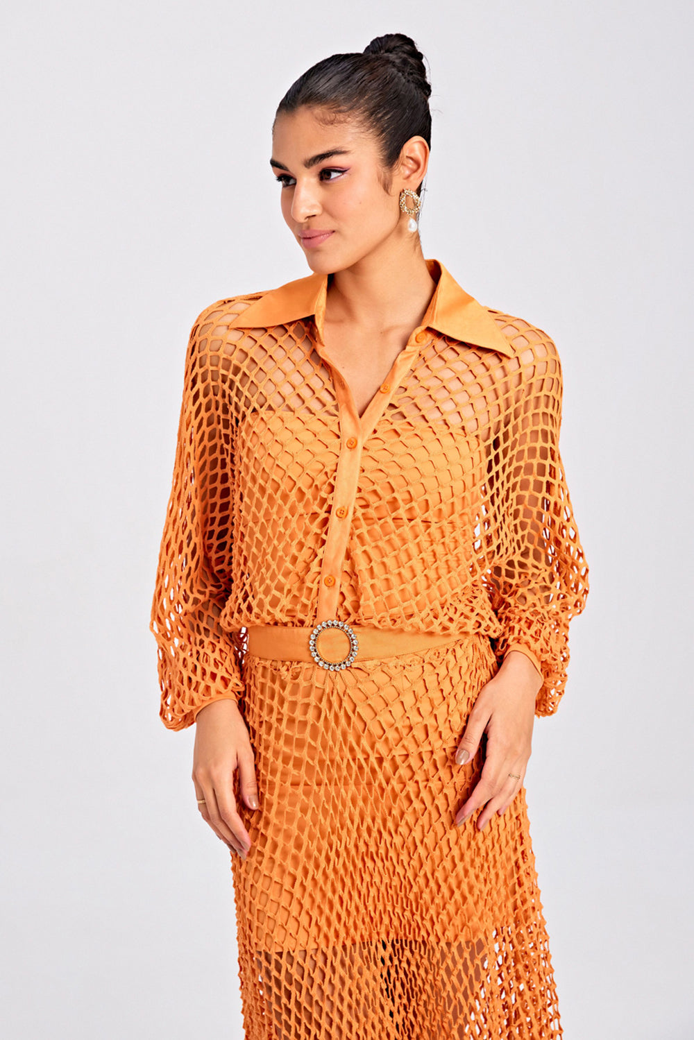 Ola Fringe Orange Dress
