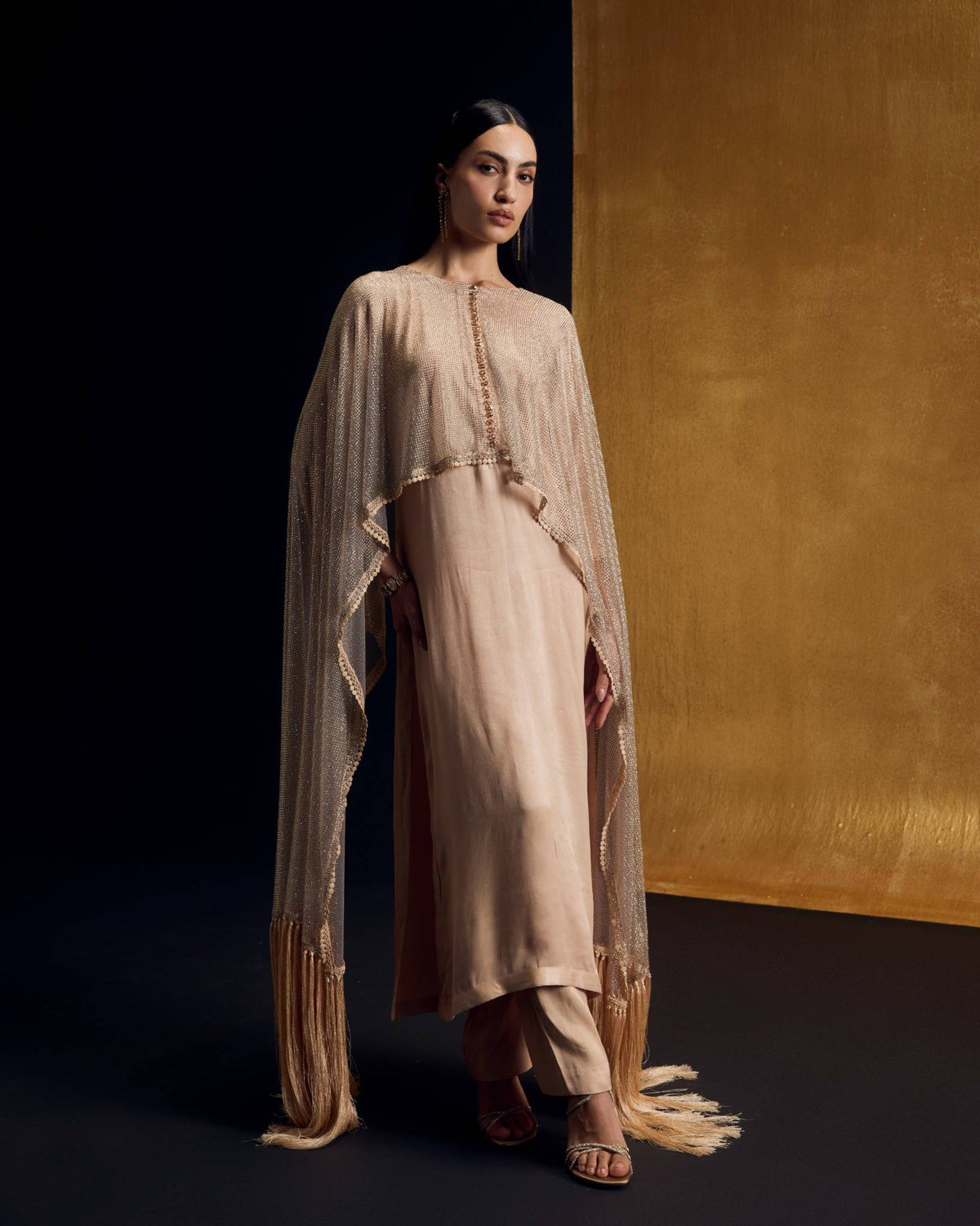 Crystal Drape Shirt Set