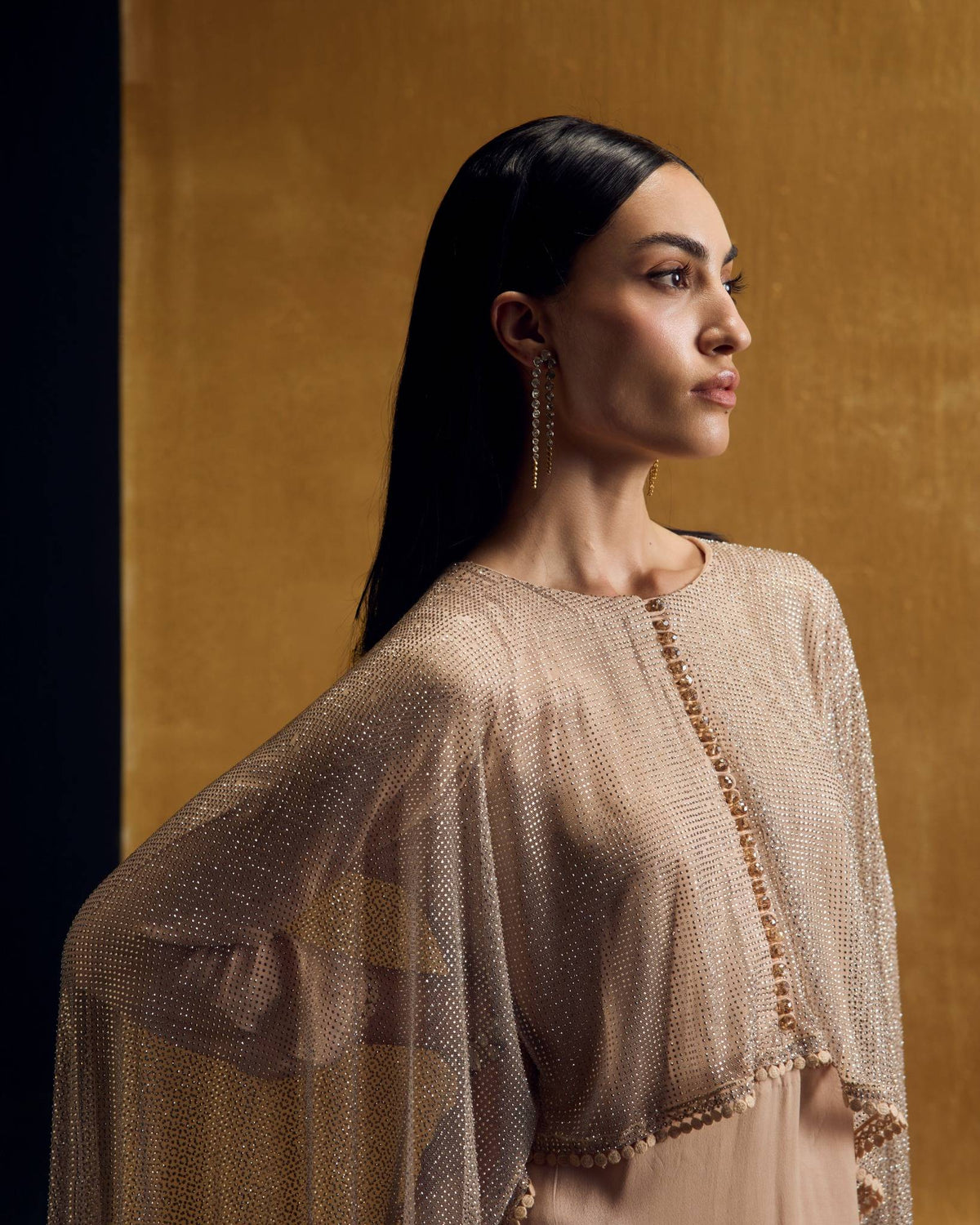 Crystal Drape Shirt Set