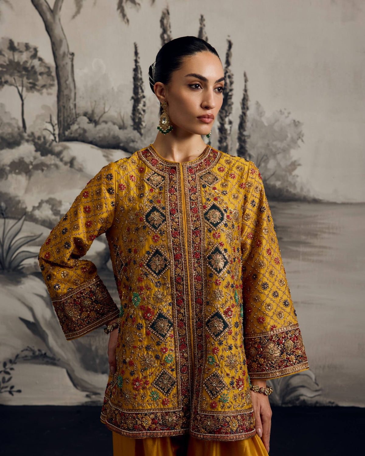Sunshine Embellished Farshi Set