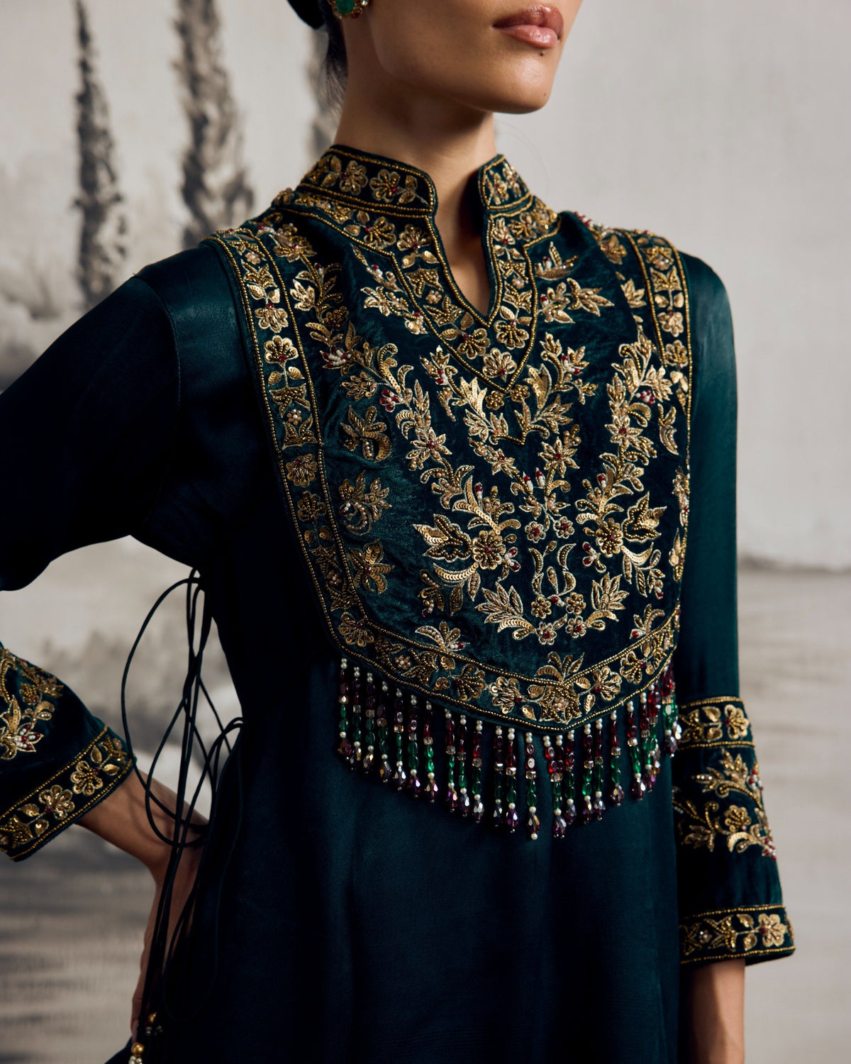 Mehar Jacket Dhoti Set