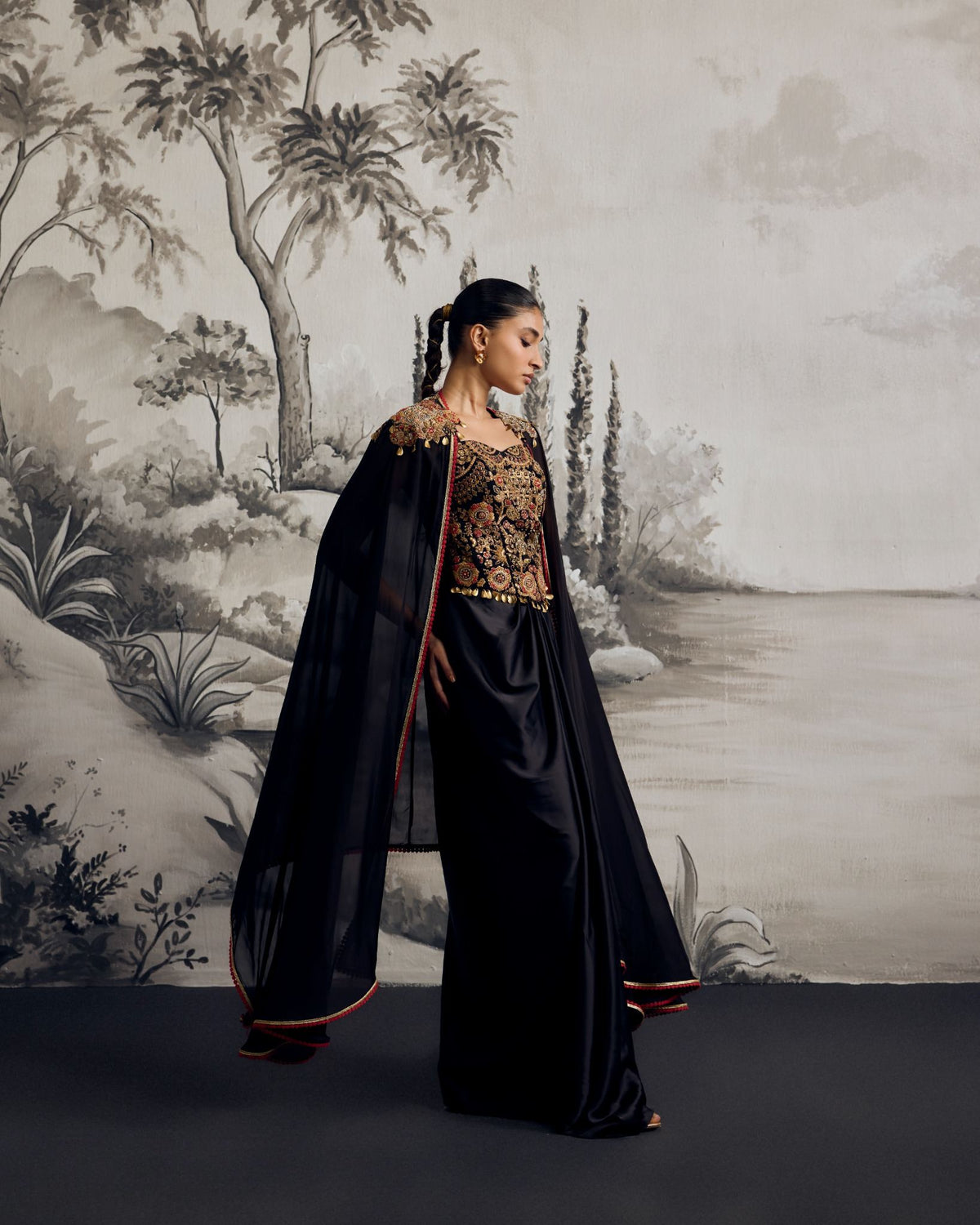 Naira Corset Cape Set