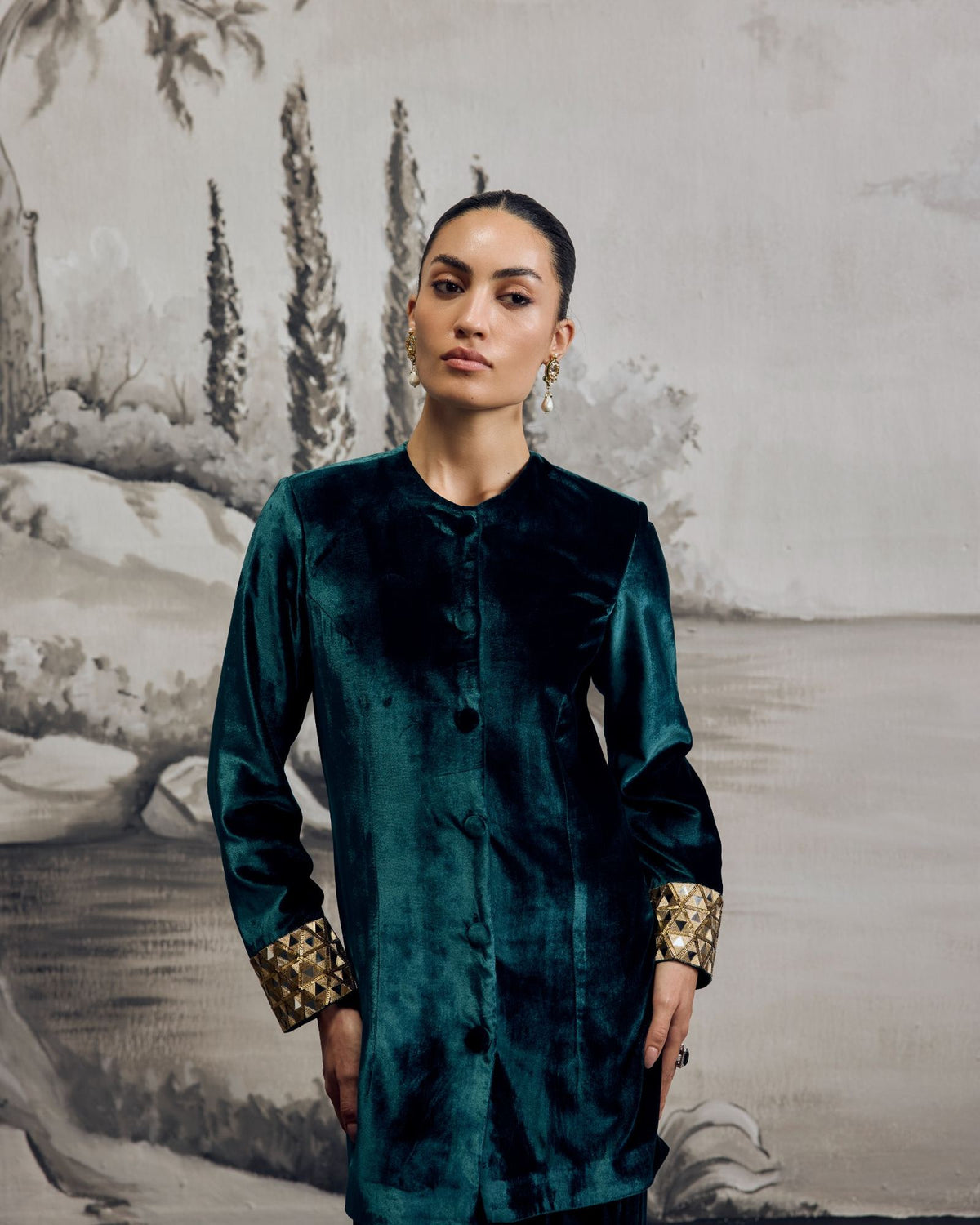 Emerald Mirror Velvet Set