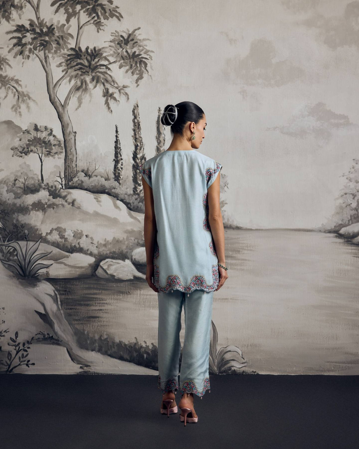 Azure Bloom Kurta