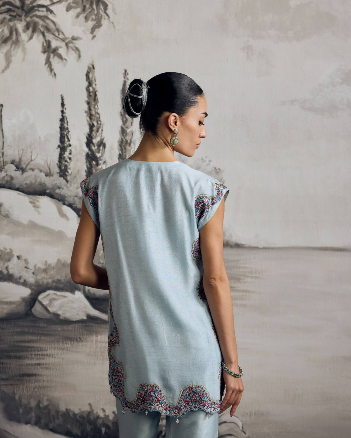 Azure Bloom Kurta