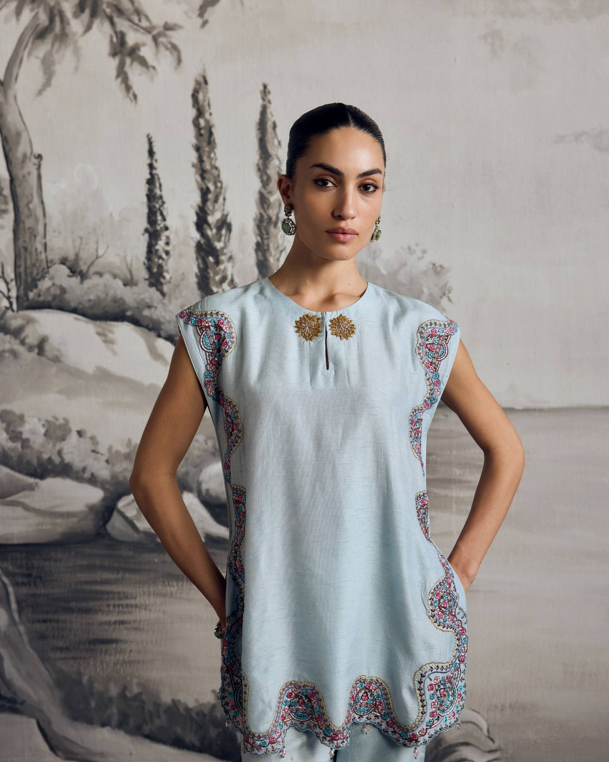 Azure Bloom Kurta