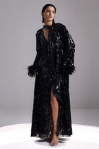 Black Sequence Kaftan