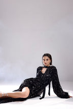Black Sequence Kaftan