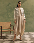 Ivory Radiance Mirrorwork Jacket Set