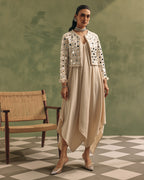 Ivory Radiance Mirrorwork Jacket Set