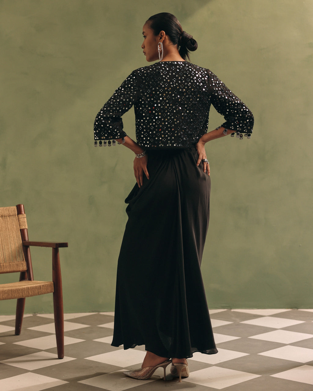 Chahat Batra in Noir Mirror Jacket Set