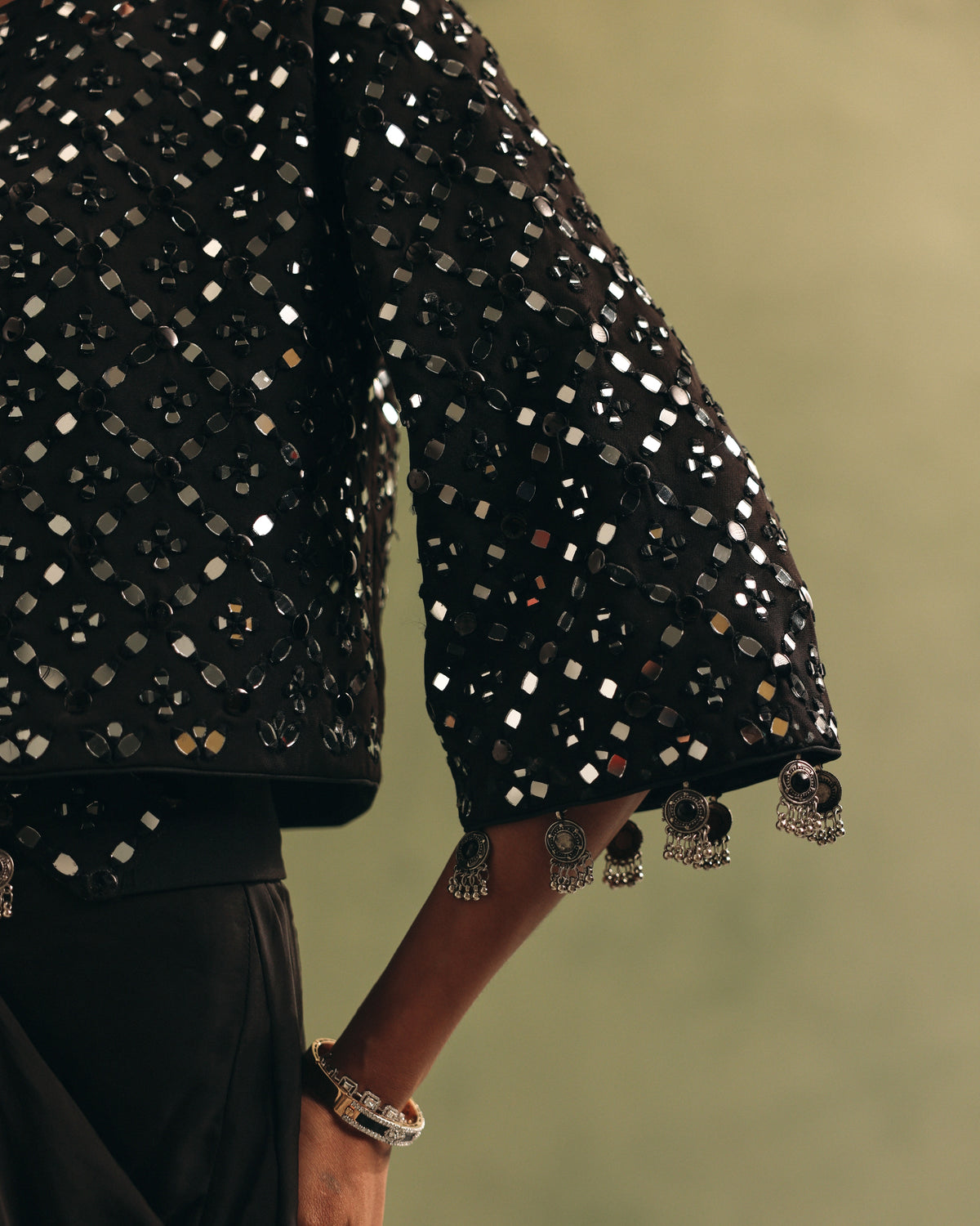 Noir Mirror Jacket Set