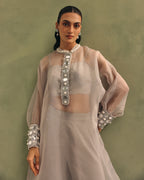 Lustrous Grey Mirror Set