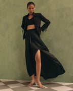 Noir Beaded Jacket Set