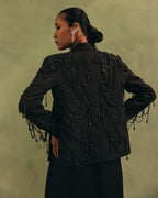 Noir Beaded Jacket Set