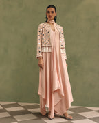 Chandani Girdhar in Blush Pink Mirror Jacket Set