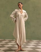 Ivory Pearl Organza Jacket Set