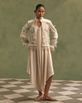 Ivory Pearl Organza Jacket Set