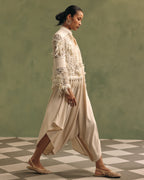 Ivory Pearl Organza Jacket Set