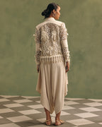 Ivory Pearl Organza Jacket Set