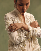 Ivory Pearl Organza Jacket Set
