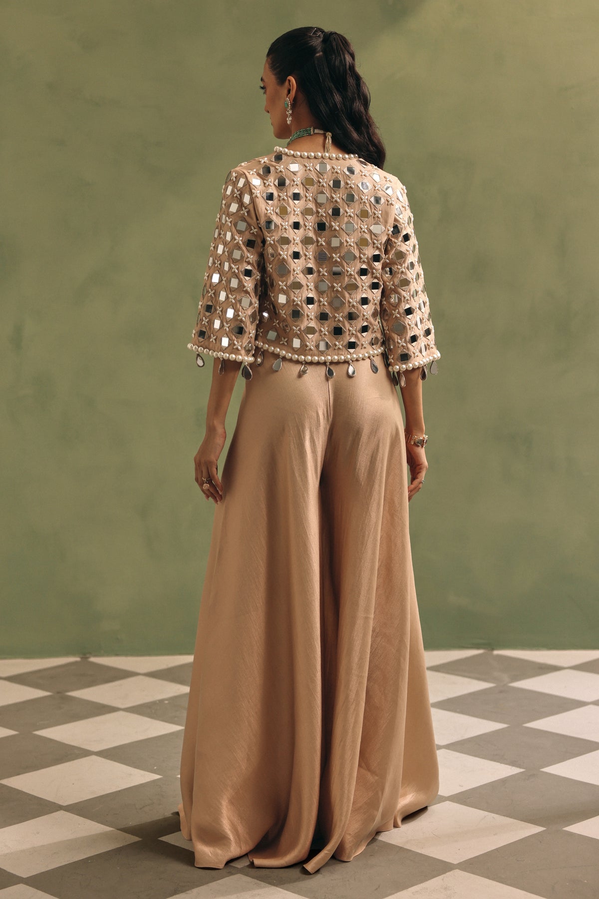 Champagne Mirror Jacket Set