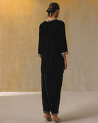 Velvet Noir Kurta Set