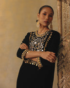Velvet Noir Kurta Set