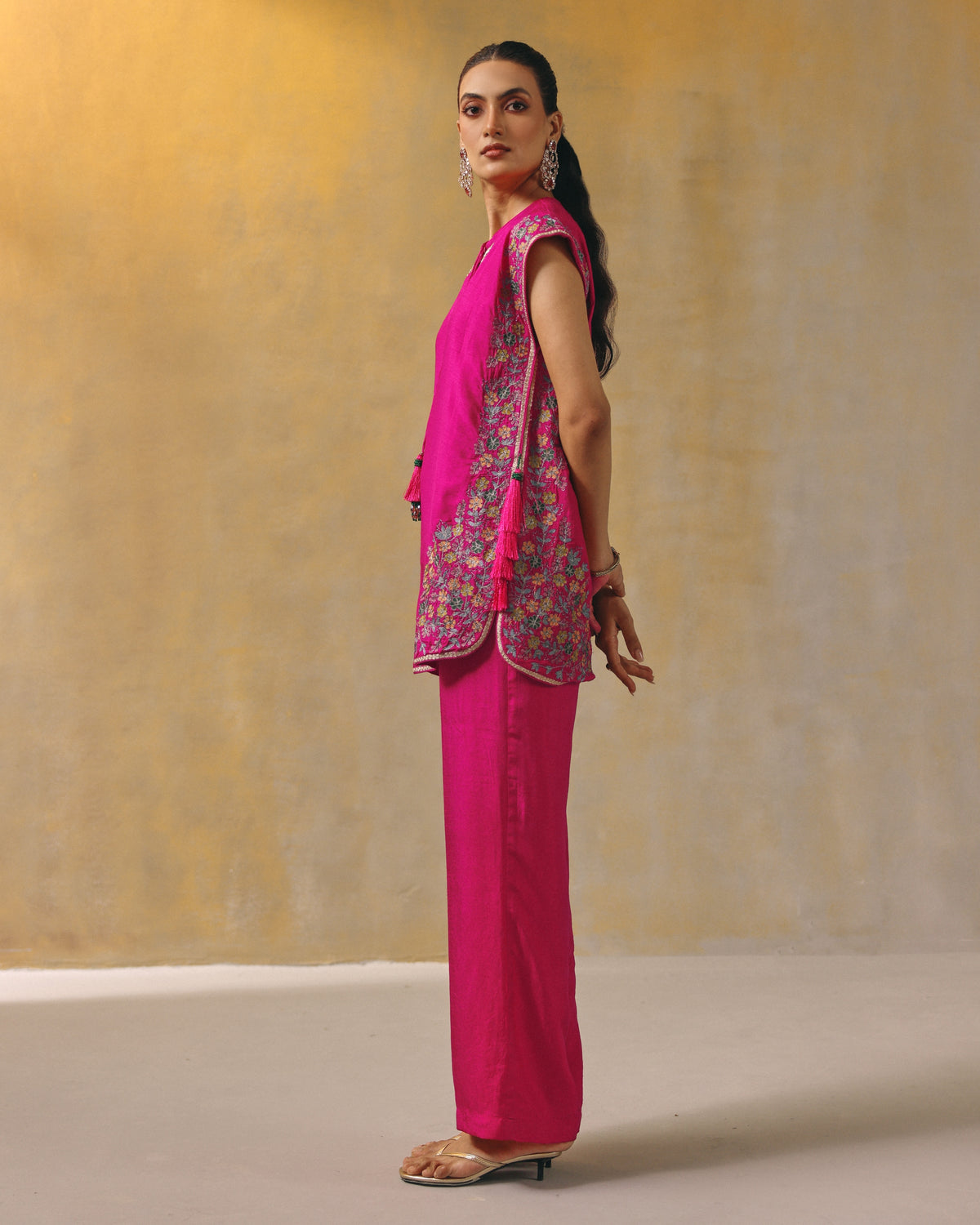 Pink Blossom Kurta Set