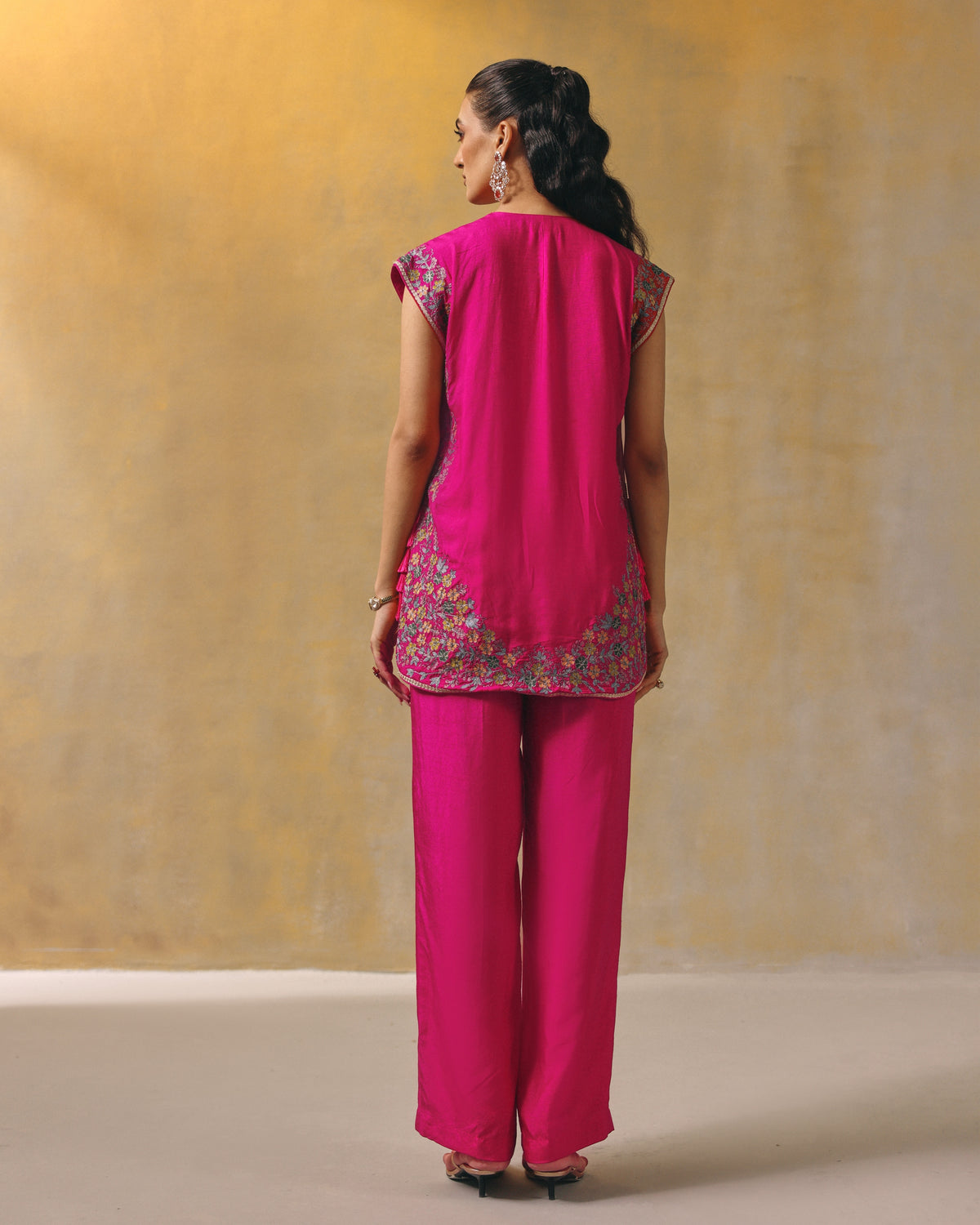 Pink Blossom Kurta Set