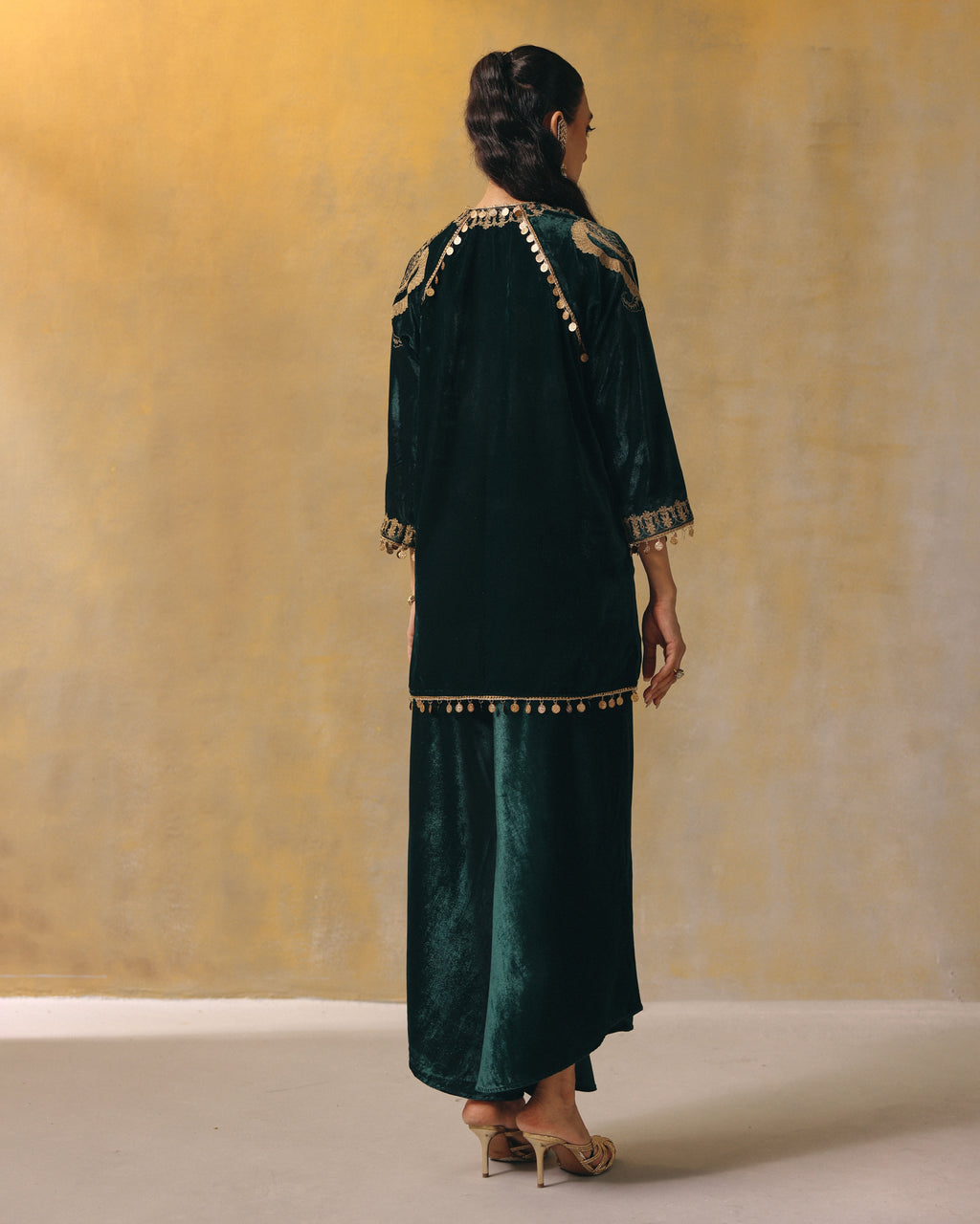 Emerald Velvet Firan Kurta Set