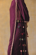 Ruby Tassel Long Kurta Set