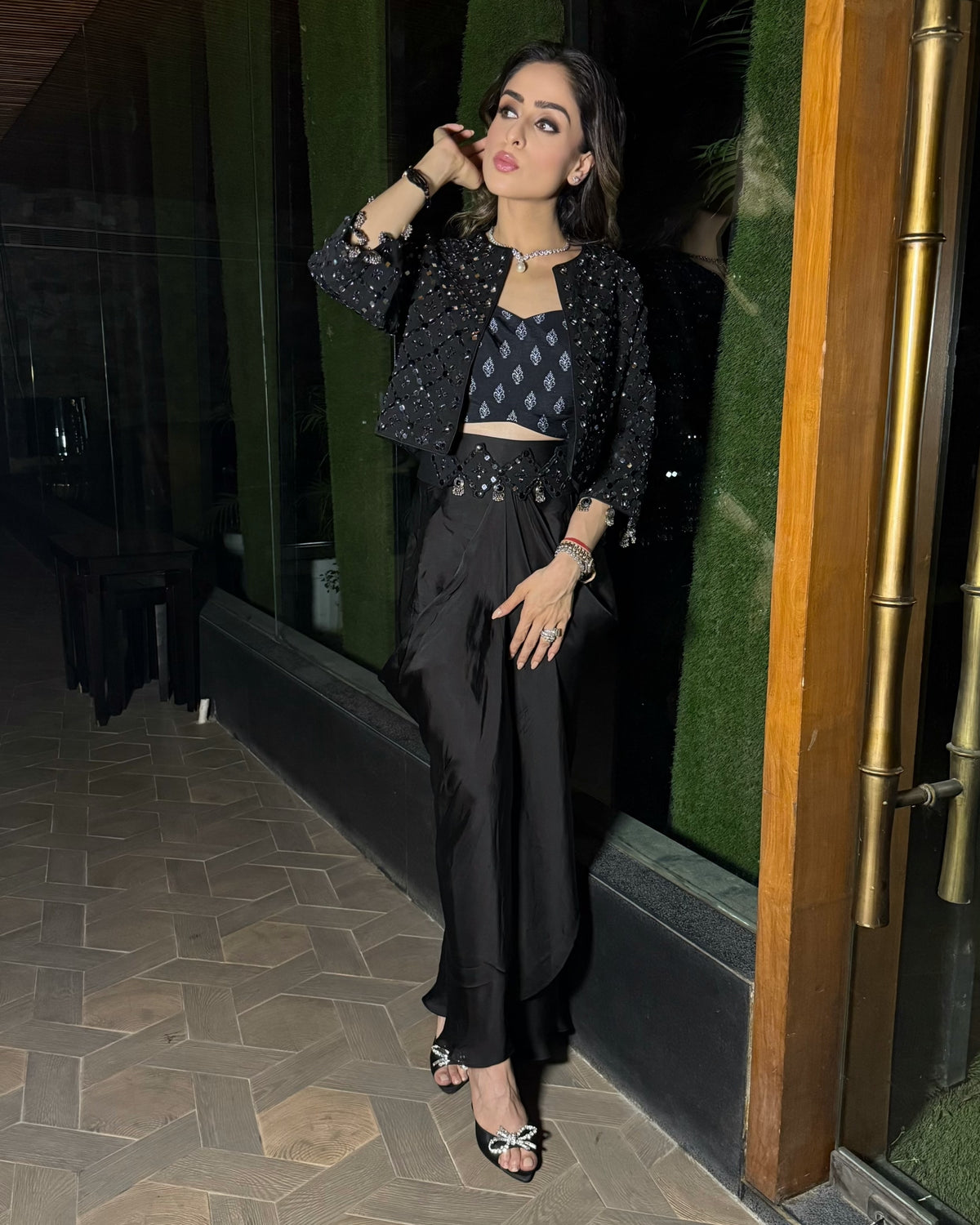 Chahat Batra in Noir Mirror Jacket Set