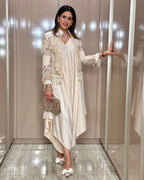 Enna Singh in Ivory Pearl Organza Jacket Set