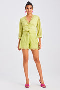 Lime Green Lace Short Set