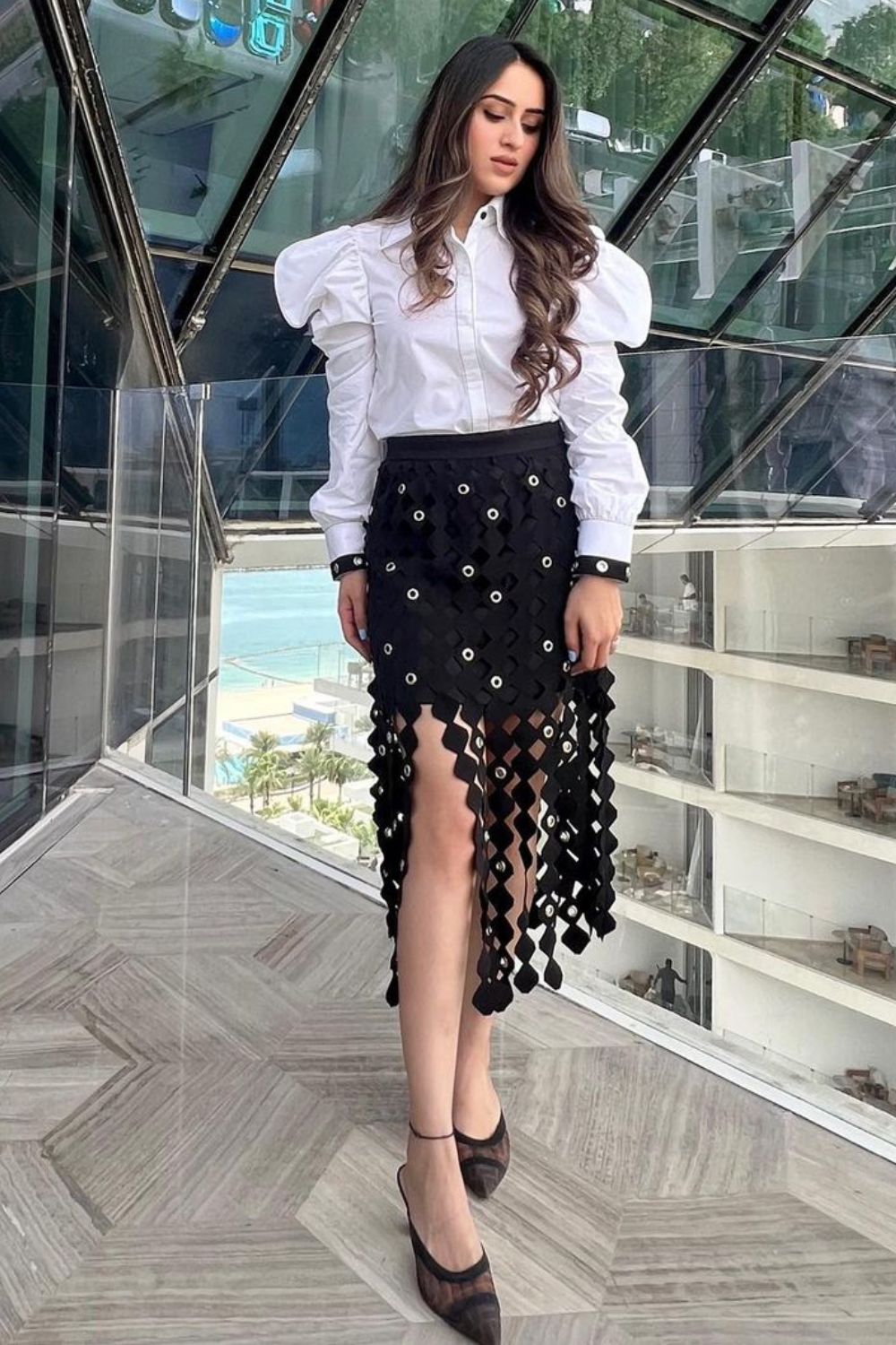 Nikita Vasudev In Our Black Glister Set