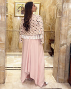 Chandani Girdhar in Blush Pink Mirror Jacket Set